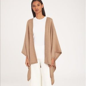 CUYANA BRAND NEW Alpaca wool cape in camel O/S